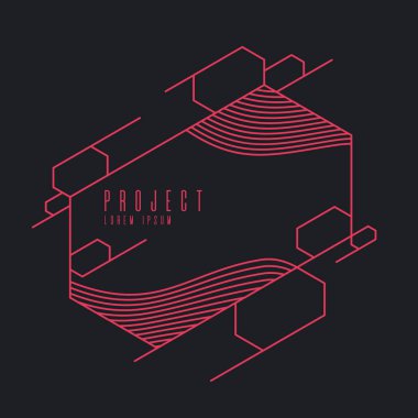 Dinamik dalgalarla soyut vektör arkaplanı.