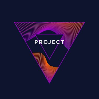 Dinamik dalgalarla soyut vektör arkaplanı.