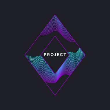 Dinamik dalgalarla soyut vektör arkaplanı.