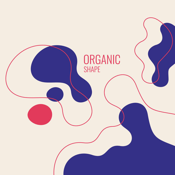 Органические формы с динамическими волнами и линиями на темном фоне. Вектор
.