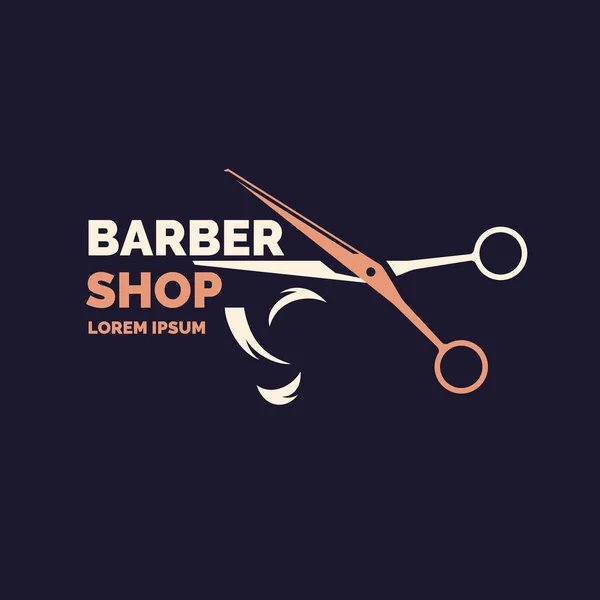 Logo and emblem for the Barber shop. Elements to cutting and styling hair. — Stock Vector