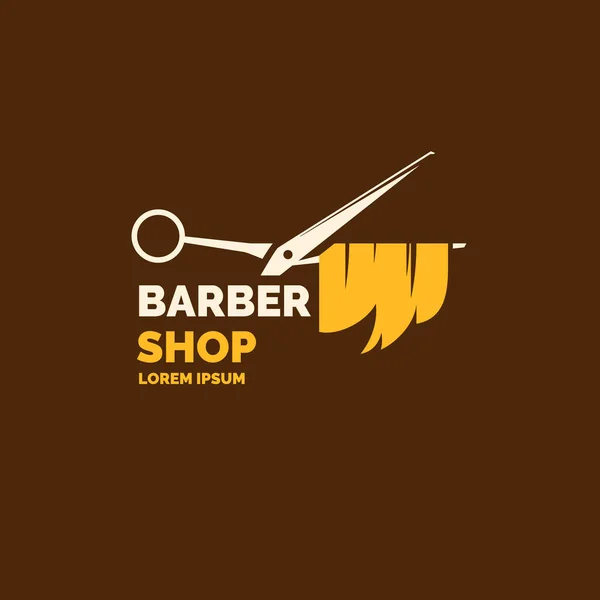Logo a znak pro holičství. Prvky pro stříhání a styling vlasů. — Stockový vektor
