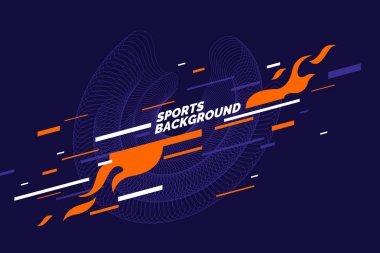 Spor için modern renkli poster.