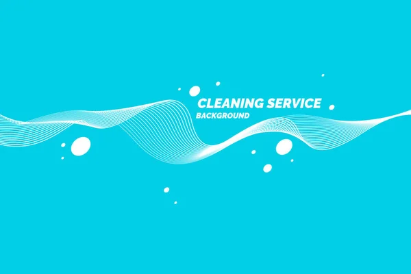 Conceptual poster for cleaning service on a blue background. — Stock Vector