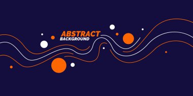 Dinamik dalgalı parlak bir poster. Vektör illüstrasyonu