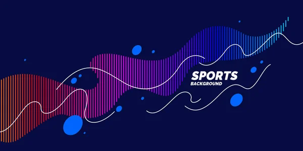 Cartaz Colorido Moderno Para Esportes Ilustração Vetorial —  Vetores de Stock