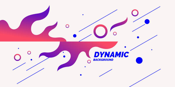 Яркий постер с динамическими волнами. Векторная иллюстрация