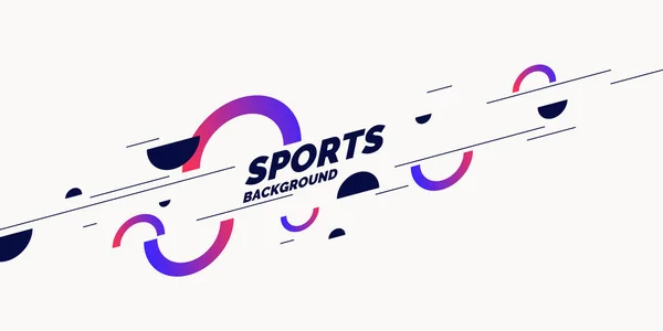 추상적인 기하학적 배경입니다. Sportsposter 플랫 수치와. — 스톡 벡터