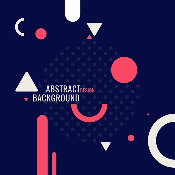 Retro absztrakt geometriai háttér. A plakát lapos figurákkal.. — Stock Vector