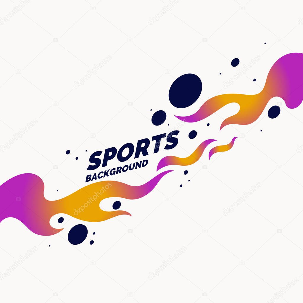 Modern colored poster for sports. Abstract background.