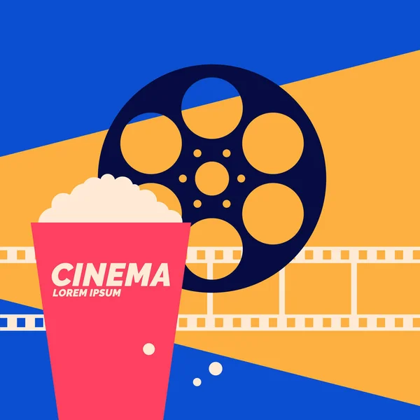 Colorful poster cinema. vector illustration in flat style