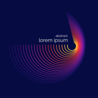 Vektör renkli çizgiler ile soyut elemetnt. İllüstrasyon tasarımı için uygun