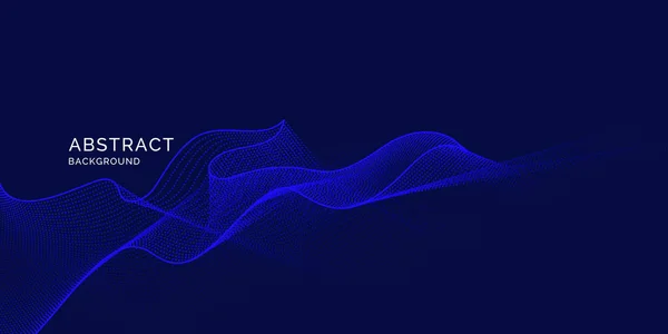 Διάνυσμα Αφηρημένο Φόντο Δυναμικά Κύματα Γραμμή Και Σωματίδια Εικονογράφηση Κατάλληλη — Διανυσματικό Αρχείο
