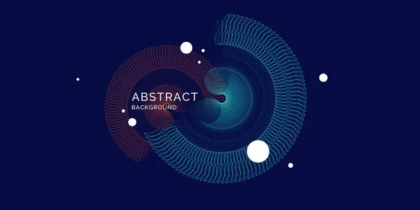 Fond Abstrait Vectoriel Avec Ondes Dynamiques Ligne Particules Illustration Adaptée — Image vectorielle