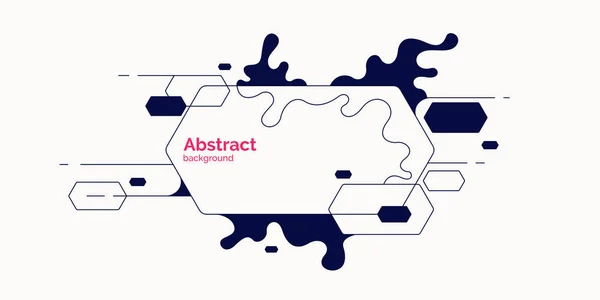 Trendi absztrakt háttér. A geometriai formák és fröccsenések összetétele. — Stock Vector