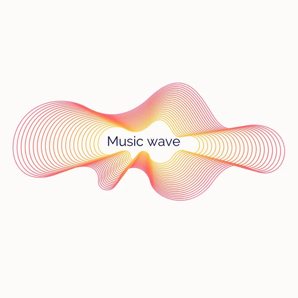 Абстрактный фон с динамическими музыкальными волнами . — стоковый вектор