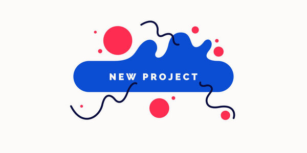 Яркий плакат с динамичными линиями. Иллюстрация минимальный плоский стиль
