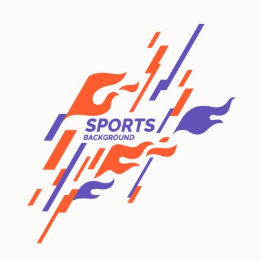 Modern renkli poster spor için. Arka plan.