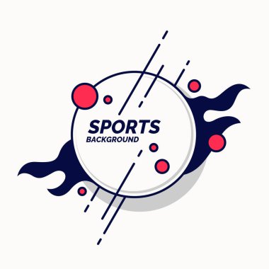 Modern renkli poster spor için. Arka plan.
