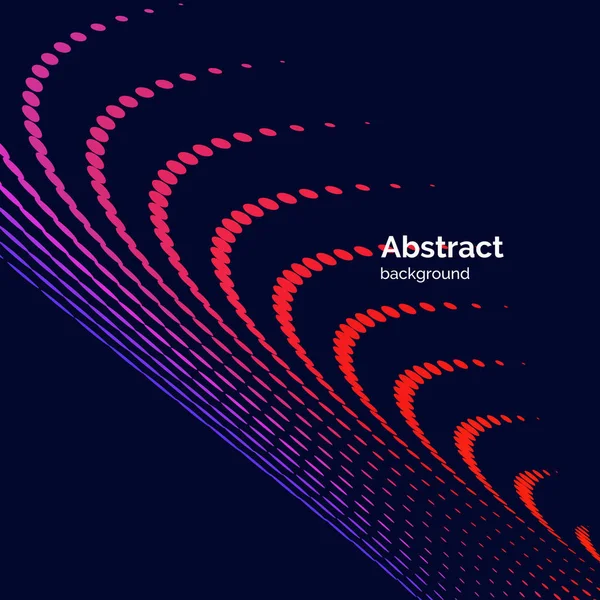 Fondo abstracto vectorial con líneas dinámicas de colores y partículas . — Vector de stock