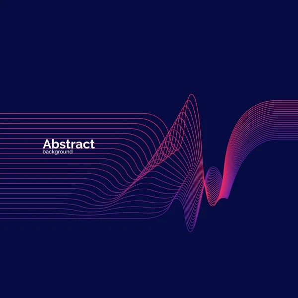 Bright poster with dynamic waves. Vector illustration in minimal style — Stock Vector