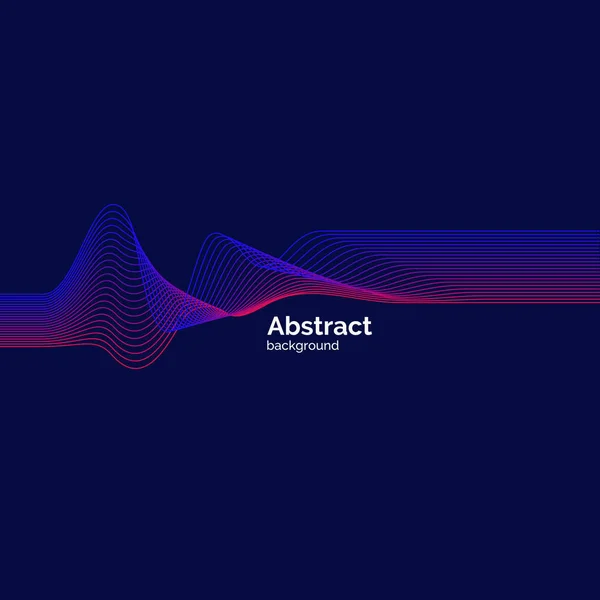 Cartel de música brillante con ondas dinámicas. Ilustración vectorial — Vector de stock