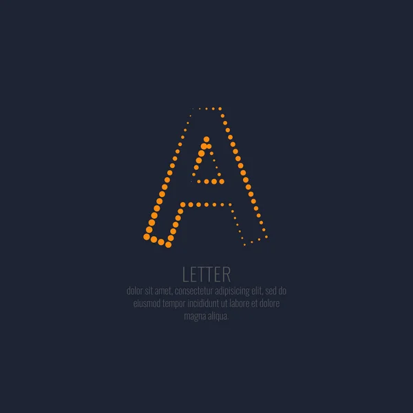 Logo lineal moderno y firmar la letra A . — Vector de stock