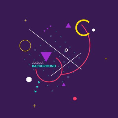 Farklı şekilli geometrik poster. Modern soyut arkaplan.