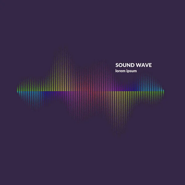 Sound wave equalizer. Vector illustration on dark background — Stock Vector