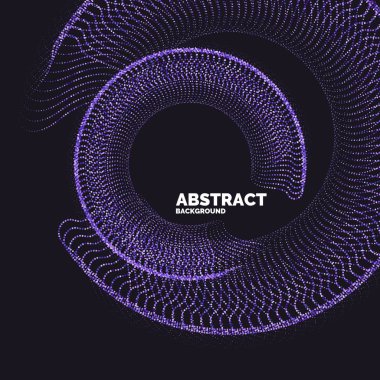 Dinamik dalgalar, çizgi ve parçacıkların oluşturduğu soyut vektör arkaplanı.