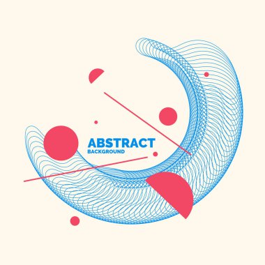 Düz, minimalist tarzda modaya uygun soyut sanat geometrik arka planı. Vektör posteri