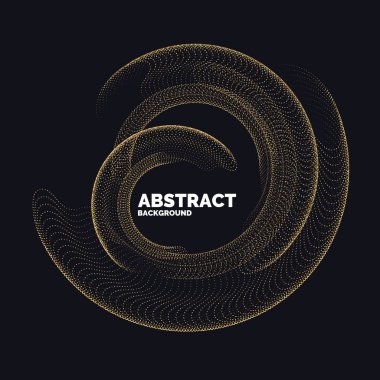 Vektör bir renkli arka plan dinamik çizgiler ve parçacıklar. Altın glitter