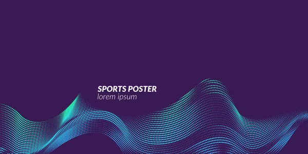 Kolorowy plakat sportowy. Ilustracja odpowiednia dla projektu — Wektor stockowy