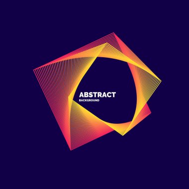 Karanlık bir arka plan üzerinde renkli çizgilerle zarif soyut poster.