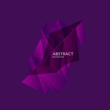 Düşük Poli dizayn. Soyut poligonal nesne içinde belgili tanımlık geçmiş.