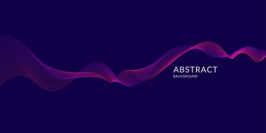 Dinamik dalgalı parlak bir poster. Vektör illüstrasyonu