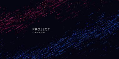 Trendy soyut grafik. Karanlık bir arka plan üzerinde geometrik şekiller.