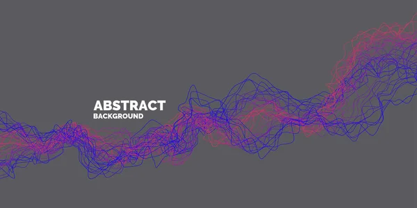 역동적 인 파도를 가진 밝은 포스터. 벡터 일러스트 — 스톡 벡터