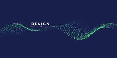 Dinamik dalgalar, çizgi ve parçacıkların oluşturduğu soyut vektör arkaplanı.