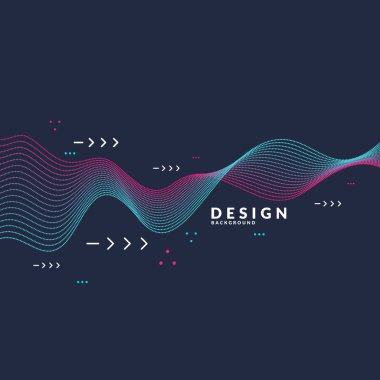 Modern vektör arka plan dinamik dalgalar ile.