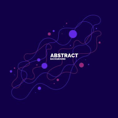 Dinamik dalgalı parlak bir poster. Vektör illüstrasyonu