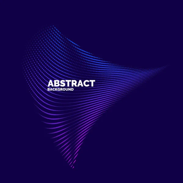 動波、線、粒子を用いたベクトル抽象的背景. — ストックベクタ