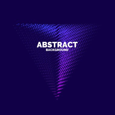 Dinamik dalgalar, çizgi ve parçacıkların oluşturduğu soyut vektör arkaplanı.