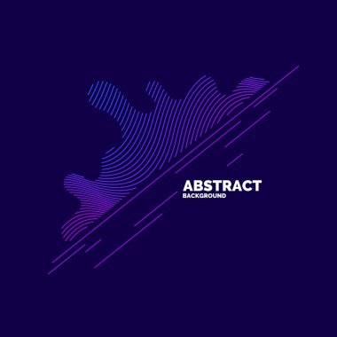 Dinamik dalgalı parlak bir poster. Vektör illüstrasyonu