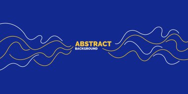 Dinamik dalgalı parlak bir poster. Minimum biçimdeki vektör illüstrasyonu