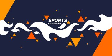 Retro soyut geometrik arka plan. Düz figürlü spor afişi..