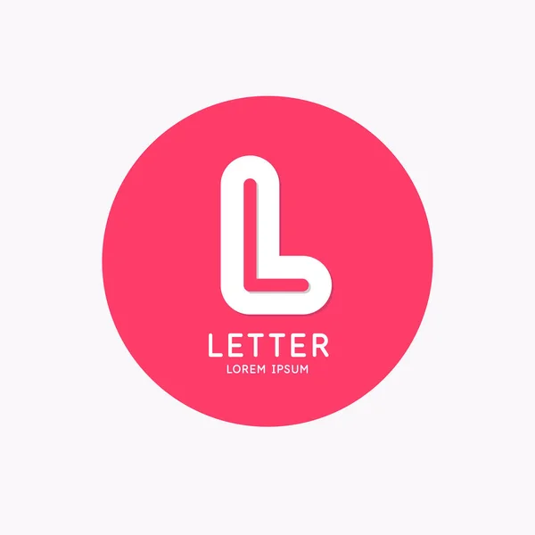 Logotipo lineal moderno y firmar la letra L . — Archivo Imágenes Vectoriales