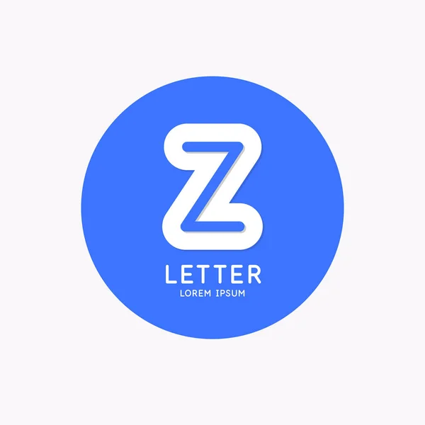 Moderne lineaire logo en teken de letter Z. — Stockvector