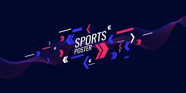 Moderní barevný plakát pro sport. Ilustrace vhodná pro design — Stockový vektor