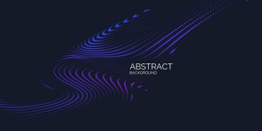 Dinamik dalgalar, çizgi ve parçacıkların oluşturduğu soyut vektör arkaplanı.